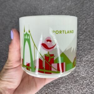 STARBUCKS White Multicolored 2013 You Are Here Portland Coffee Tea Mug 14 FL OZ.